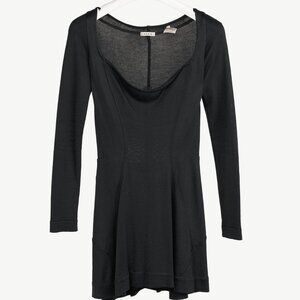 Alaïa Vintage Panelled Black Knit Skater Dress
